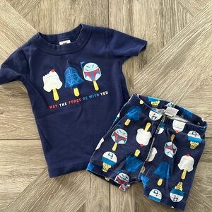 2T Hanna Andersson Star Wars ice cream pajamas jammies